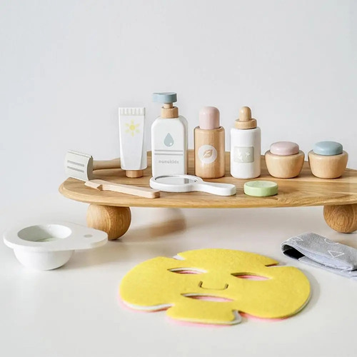 Set De Cuidado De Mascarillas De Maquillaje De Madera Simula
