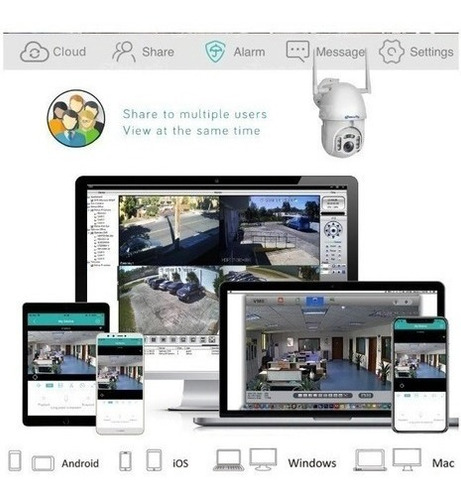 Imagen 4 de 7 de Pack X2 Cámara Infrarrojo Impermeable Wifi Hd 2 Antena Icsee