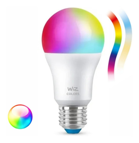 Imagen 1 de 10 de Lampara Led Bulb Wiz Wifi Color Rgb 9w E27