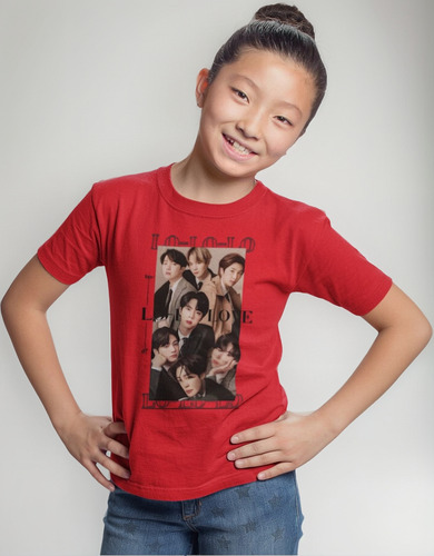 Camiseta Infantil 100% Algodão Bts Integrantes Kpop Coreanos