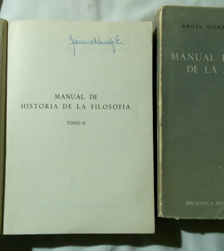 Manual De Historia De La Filosofía. González Álvarez, Ángel. (Usado)