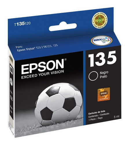 Cartucho Epson 135 T135 Negro Tx25 Tx125 Tx135 Original