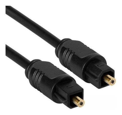 Cabo Óptico Digital Áudio Toslink 1,5m Plug Ouro