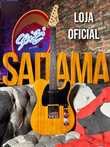 Guitarra Seizi Vintage Saitama Ash Tl Butterscotch Cor Amarelo Escuro Orientação da mão Destro