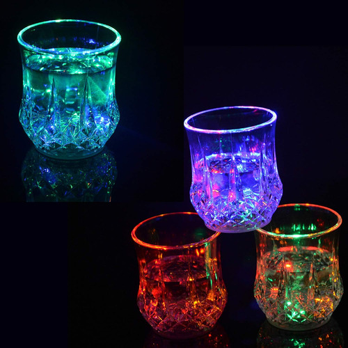 4 Tazas Luminosas Coloridas Para Beber Con Luz De Inducción