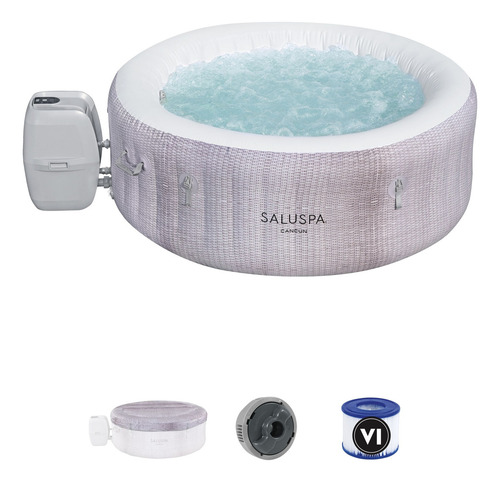 Saluspa Cancún Signature Airjet Spa Con Bañera De Hidromasaj Color Gris