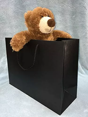  16 bolsas de regalo de feliz cumpleaños, color negro y