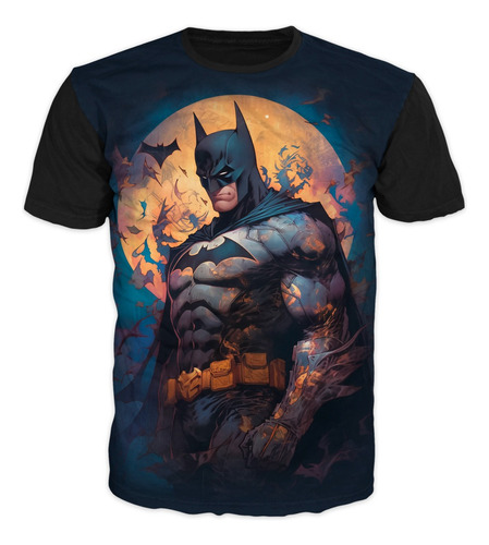 Camiseta De Batman Casual Caballero Super Héroes 