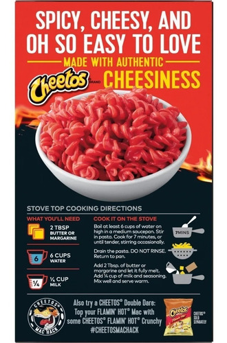 Cheetos Flamin´ Hot Mac´n Cheese 160g Importado!!