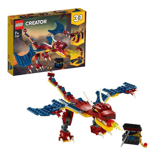 Set de construcción Lego Creator 3-in-1 Fire dragon 234 piezas  en  caja
