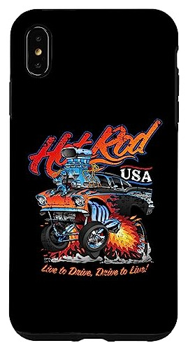 Funda For iPhone XS Max Hot Rod Usa Classic Muscle Car C-02