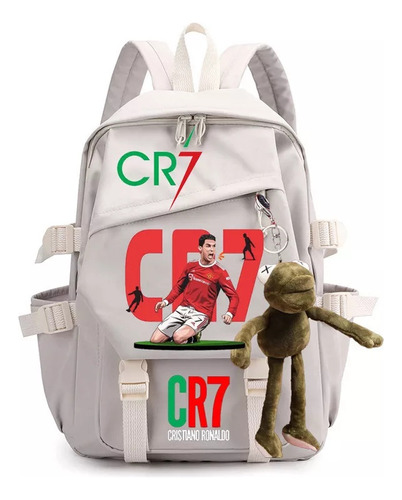 Mochila Football Star Cr7 Con Colgante Genial 2024