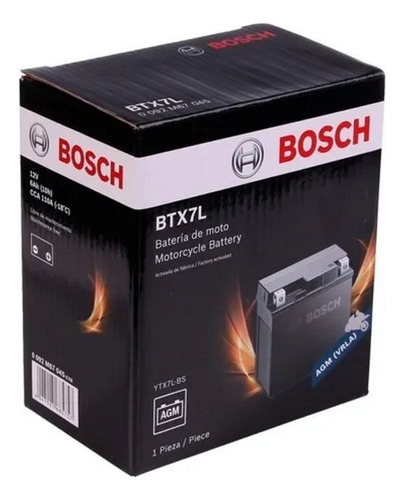 Bateria Bosch Ytx7l-bs Fz25 2018 Honda Xl 200 Envios