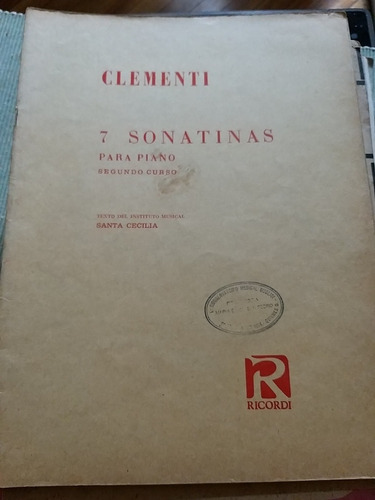 Partitura Clementi - 7 Sonatinas Para Piano Segundo Curso