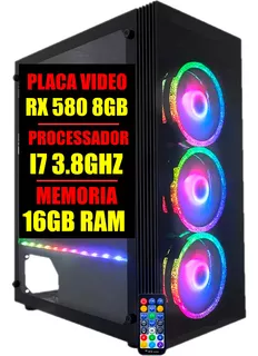 Pc Gamer Intel I7 / Placa Rx 580 8gb / 16gb Ram / Ssd 480gb