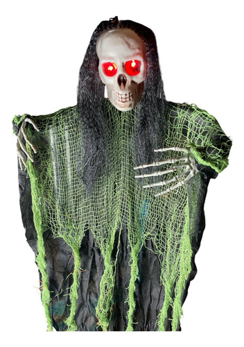 Fantasma Esqueleto Zombie Con Luz Halloween Colgante Terror