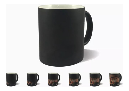 Taza Mágica Negro Mate 11oz Para Sublimar 24 Pzas