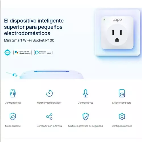 Enchufe Inteligente Tapo P100 Wifi Smart Plug(2-pack)tp-link