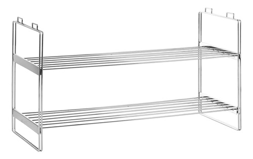 Whitmor Estantes Apilables Cromados De 2 Niveles Para Armar.
