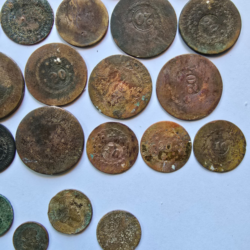 32 Moedas De Cobre Brasil Colônia E Império Xl Réis 80 Réis (Usado)