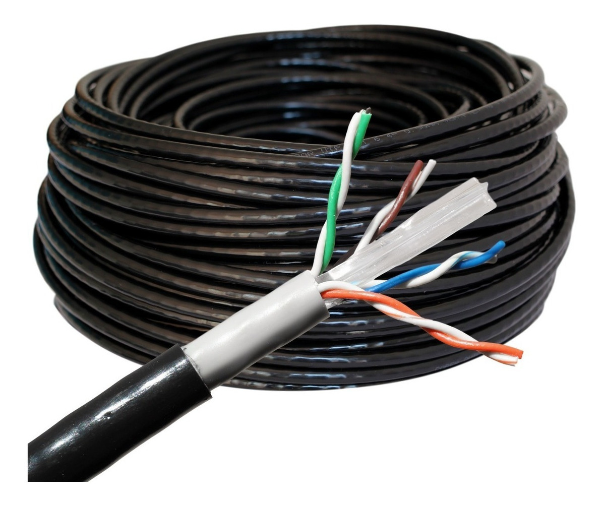 50 Metros Cable  Cat 6 Exterior Red Intemperie Cober | Mercado Libre