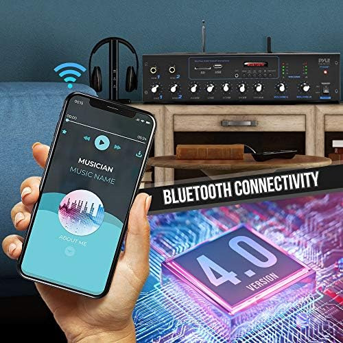 Pyle Amplificador Profesional Y Receptor Bluetooth Sistema D