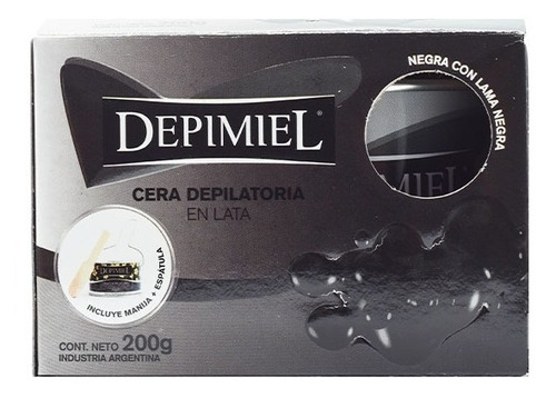 Depimiel Cera Depilatoria Negra Lata X200g Baja Temp