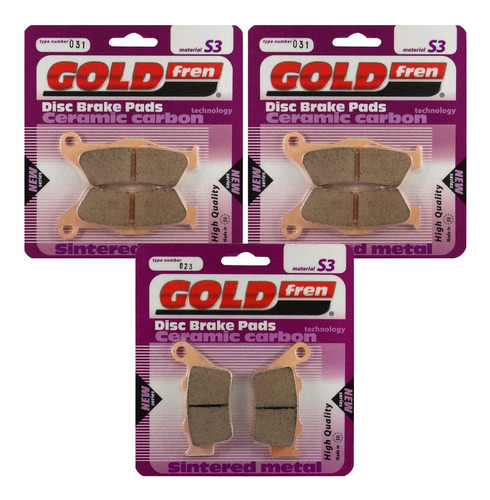 Kit Pastilhas Freio Goldfren S3 031 023 Yamaha Tenere 660