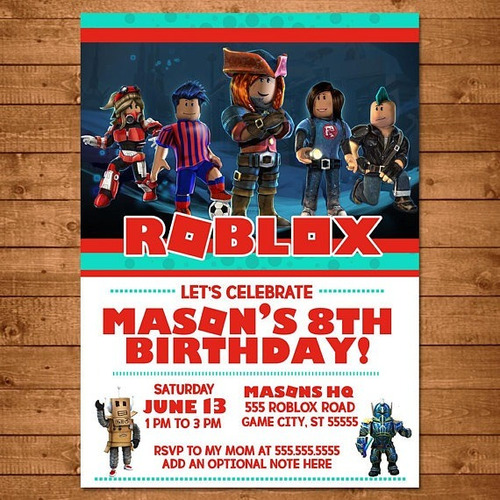 Roblox Invitaciones Infantiles