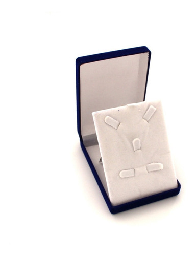 Imagen 4 de 9 de Set 6 Cajas De Terciopelo Para Conjunto Joyas 8x12 Azul