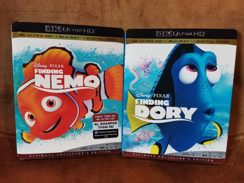 Buscando A Nemo Y Buscando A Dory 4k Blu Ray Slipcover