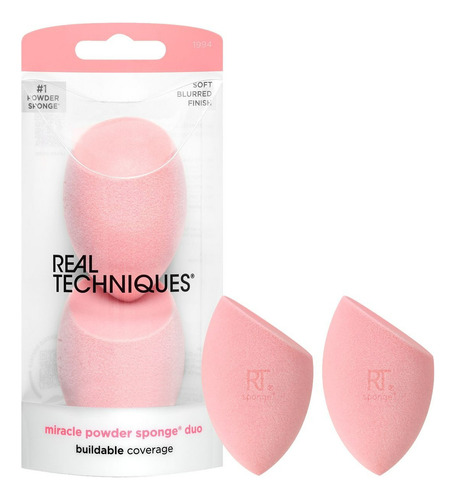 Kit Composto Por 2 Esponjas De Pó Ovais Rosa 1994 Real Techniques