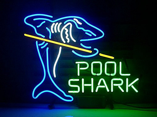 Letrero De Neón Para Billar  Pool Shark 18''x14''
