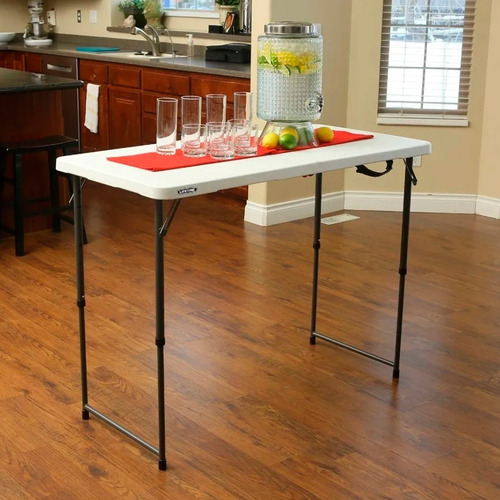 Imagen 5 de 10 de Mesa Plegable Camping Lifetime 120 Cm Multiuso Regulable