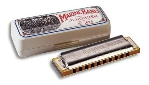 Imagem 3 de 3 de Gaita Harmonica Hohner Marine Band 1896/20 Em A (lá)