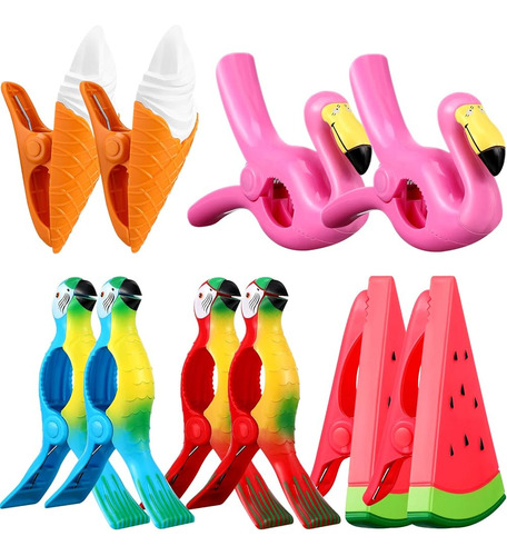 10 Pcs Beach Towel Clips Soportes Clips De Toalla Portátiles