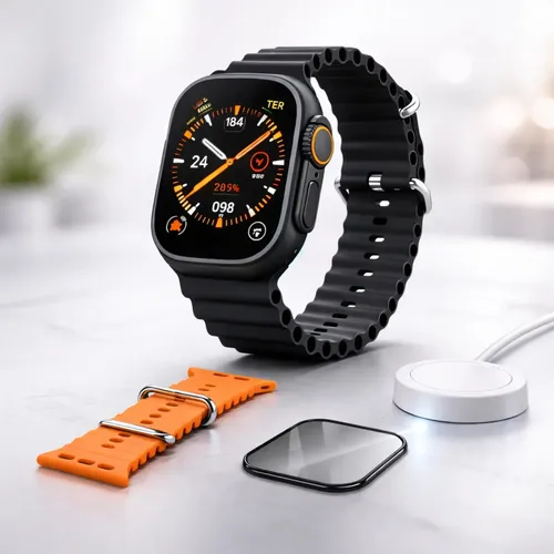 Relógio Smartwatch S9 Ultra Série 10 Nfc Gps 49mm+2 Caixa Preto P...