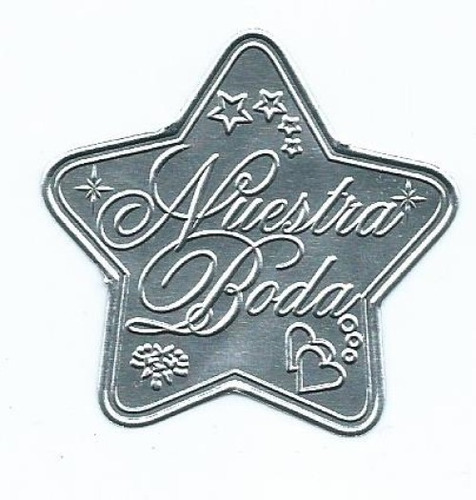 50 Placas De Repujado Para Boda Estrella 45 * 45 Mm Mod 612