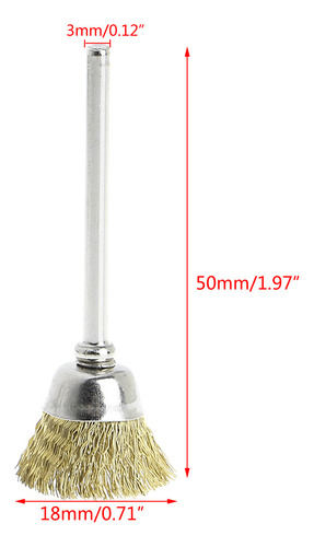 Cepillos De Rueda De Alambre De Latón De 18 Mm Para Amolador