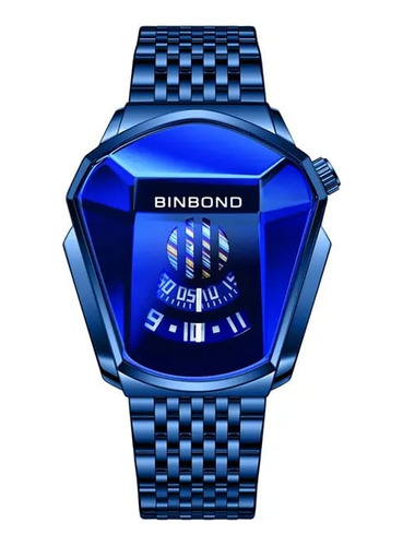 Reloj Binbond Azul Estilo Diamante Ironman Elegante 