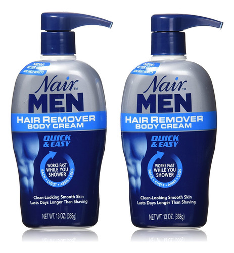 Nair Men Removal Cream Body Body, 13 Onzas (paquete De 2)