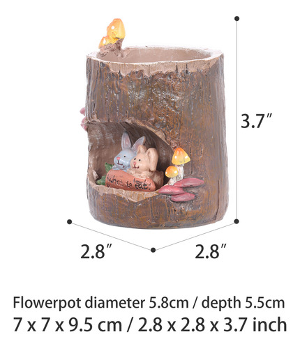 Regalo Artesanal De Resina Para Suculentas, Plantas, Tocones