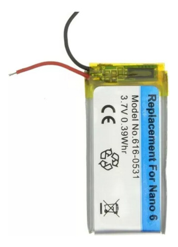 Batería Pila 616-0531 Compatible iPod Nano 6 6g Gen A1366