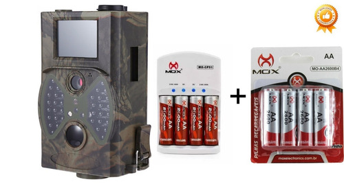 Câmera De Trilha Hc300a + Carregador +8 Pilhas Recarregáveis