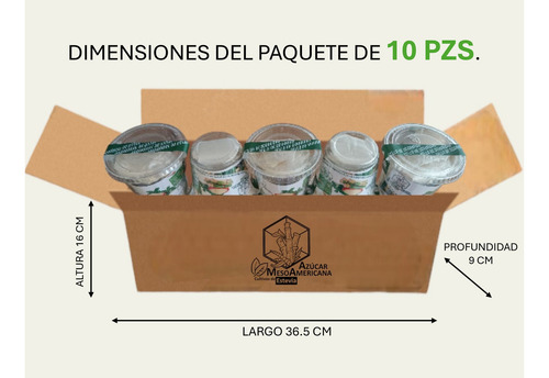 Azúcar Mesoamericana 10 Pzs De 100g C/u = A 10kg De Azúcar