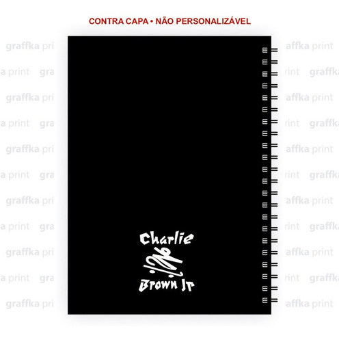Caderno Pequeno Capa Dura Charlie Brown Jr #8 200fls 1mat