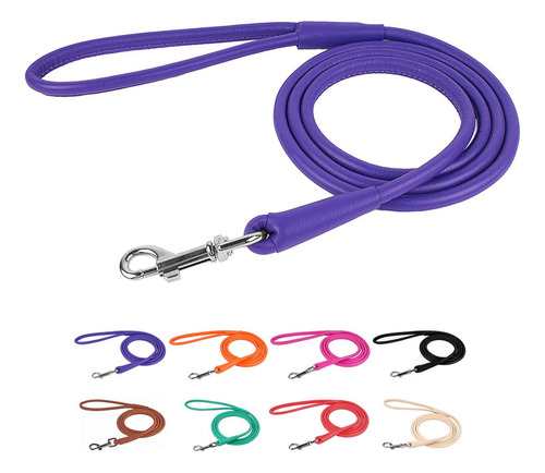 Collardirect Correa De Cuero Enrollada Para Perros De 4 Pies