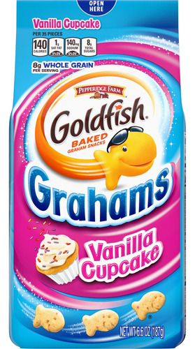 Goldfish Galletas Pescaditos Sabor Vanilla Cupcake 187g Imp.