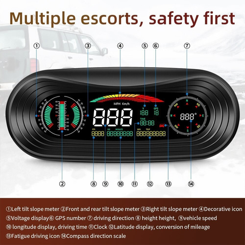 Imagen 2 de 8 de Inclinometro Gps Brujula Altimetro Suv Off Road 4x4