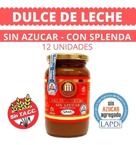 Dulce De Leche Sin Azúcar Con Splenda Doña Magdalena X12